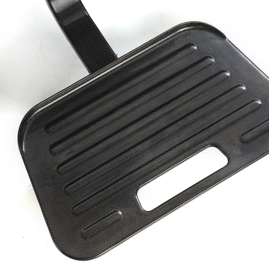 Close up of a foot rest of a Photon HD powerchair