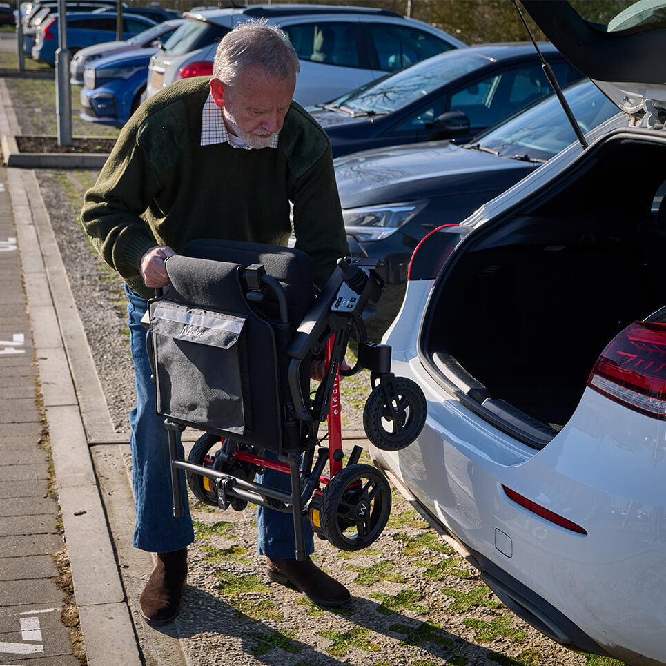 Electron Powerchair Red Lifestyle