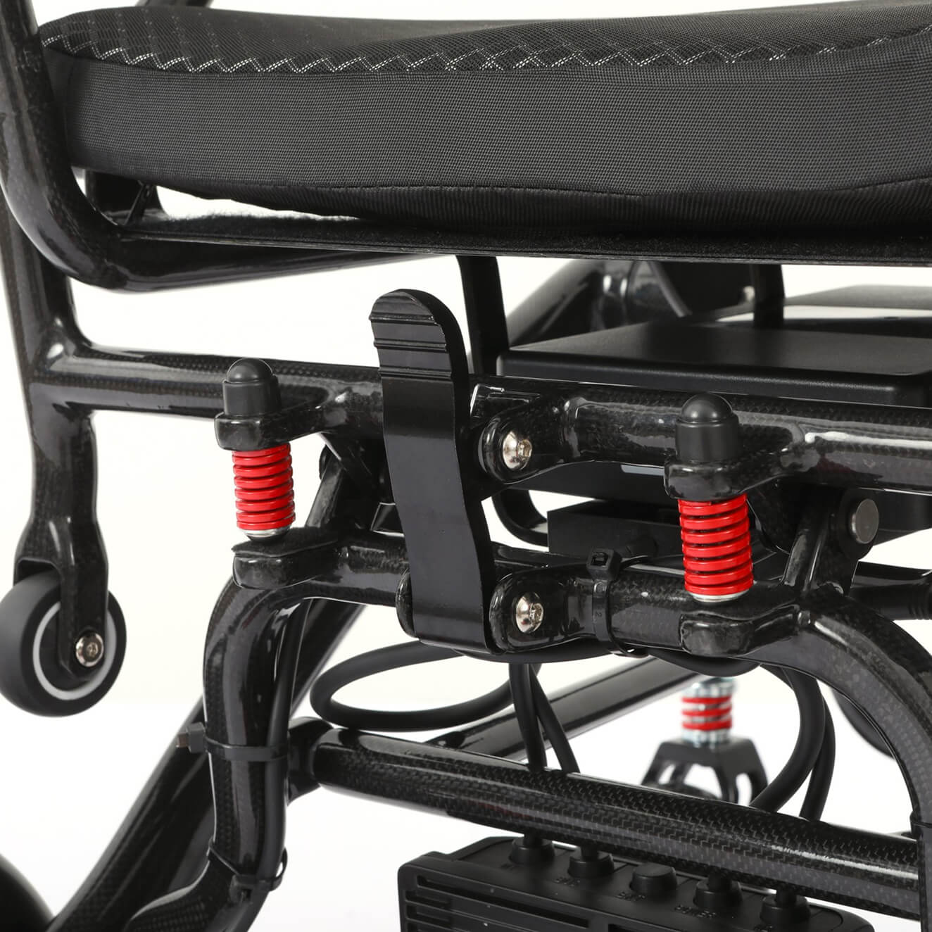 Close up of a Photon Lite powerchair