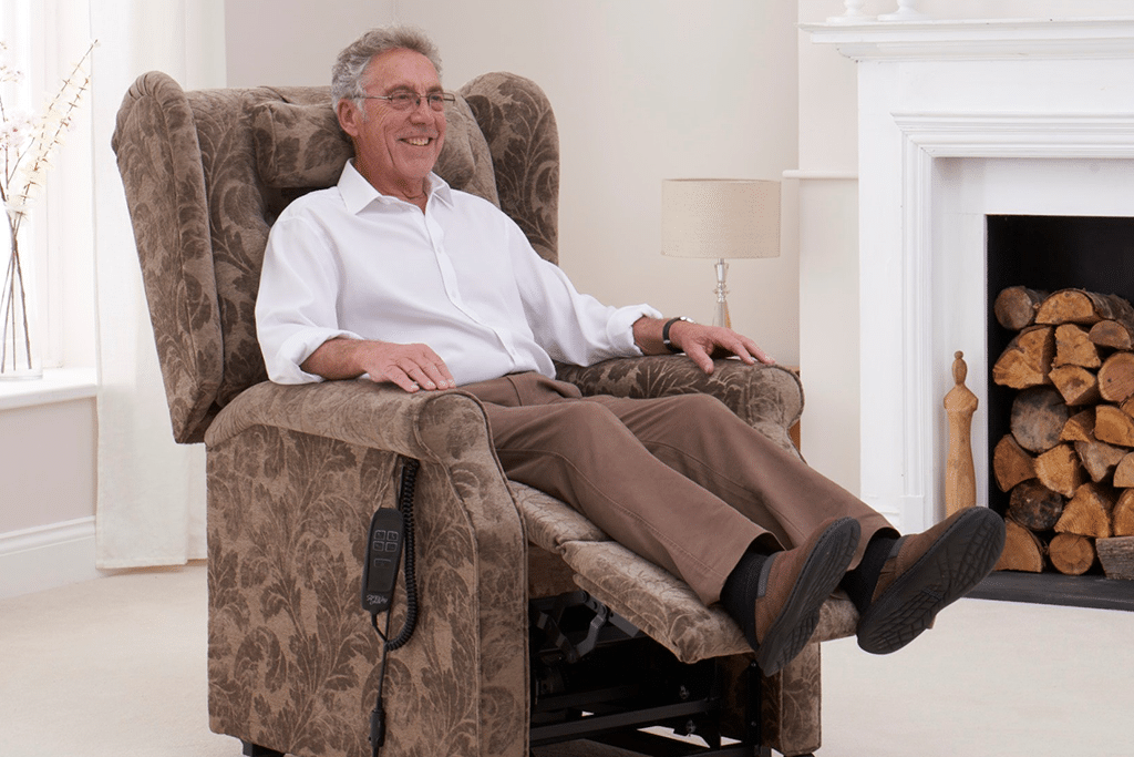 Man Sitting On Recliner Chair